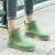 凝野空女士雨鞋短款适合下雨天穿的送外卖穿的日系水鞋女防滑牛筋底新 916绿色[单鞋标准码] 36