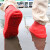 成人儿童便捷防水鞋套加厚耐磨便携雨靴硅胶户外雪地耐脏硅胶鞋套4 透明（无拉链款） M码