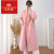 俞兆林（YUZHAOLIN）羊绒大衣100%女双面绒品牌红色双面羊绒大衣女2023年新款中长款高 粉红色 正常款 XS