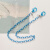 麦可辰口罩防勒耳朵神器口罩链克莱因蓝色集合串珠口罩挂绳无线蓝牙耳机 2.透明蓝色细链款
