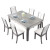 上林春天 岩板长方形餐桌椅组合家用小户型餐桌吃饭桌子餐厅家具 阿玛尼灰【灰白框架】 1.5米单餐桌