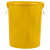 定制适用黄色垃圾桶圆形大号加厚医疗户外大容量塑料商用无盖大号有盖圆桶 100K【无盖】【医疗】【小