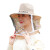 品之德 牛仔防蜂帽 养蜜蜂防护帽防晒遮阳防蜂帽子头罩加粗钢圈