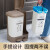 分类垃圾桶二合一新国标双桶带盖脚踏式厨房干湿分离 15L大橙小黄+5卷垃圾袋