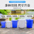 贝傅特 大号圆形垃圾桶 户外环卫工业大容量商用有盖无盖塑料桶 蓝色带盖60L