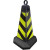 得豫工品 黄黑反光 交通安全反光路锥 方尖反光路锥 单位：个