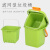 绿色带滤网垃圾桶桌面桌上厨余带盖分类干湿分离餐厨房专用灰色約巢 10升方桶+带滤网(绿色) 厨余垃圾