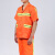 夏季短袖环卫工作服套装透气清洁公路养护工人物业保洁反光安全服 薄款水洗棉材质-165码全橘色上
