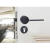 SMVP北欧风门锁室内卧室门锁现代简约磁吸房门锁黑钢分体门锁988 35-50mm 通用型 带钥匙