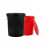 大垃圾桶大号黑色红色环卫黄色绿色厨房户外有盖特大号商用带盖 红色50升有盖