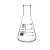 用于化学实验室工厂学校加厚耐高温高硼硅玻璃小口直口三角烧瓶带刻度线烧杯锥形瓶 小口100ml