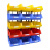 螺丝收纳盒 零件盒货架斜口塑料收纳盒螺丝盒加厚分格组合式配件物料盒工具箱JYH A4蓝色【400*250*160】MM (加厚加固