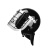 苏识 YZQ054 特种防暴头盔欧式金属网格防爆头盔保安头盔执勤盔 黑色  