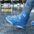 安达通 防水鞋套 雨鞋套户外雨天防滑成人男女雨靴 蓝色 43-45码 
