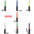 久臻 JT-260 26cm交通指挥棒演唱会荧光棒 磁铁挂钩警示灯疏散 红绿色电池款