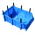 货架塑料零件盒电子元件螺丝配件盒工具分类收纳抽屉组合式物料盒 L007零件盒4个装(蓝色)