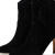 玖熙（Nine West）女士时装靴新款Flows系列细跟女靴舒适百搭经典尖头中筒靴 Black Suede 36