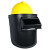 蓝鹰6PA3焊帽铝头盔式焊接面具安全帽式电焊面罩头戴式焊接面具 HR36黄安全帽+6PA3焊帽
