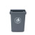 彬固垃圾桶 长方形垃圾桶 厨房办公商用垃圾分类箱 厕所户外环卫垃圾箱  60升黑灰色加厚无盖