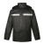 阿力牛 ASF63 黑色雨衣雨裤套装 双层加厚反光条雨披 分体式快递雨衣 黑色 2XL 