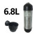 碳纤维气瓶保护套3L高压气罐防撞9L皮碗橡胶潜水6.8L气瓶套保护壳 6.8L全包保护套(颈+底+中)
