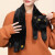 大英博物馆围巾秋冬安德森猫保暖毛绒围巾可爱创意生日新婚六一儿童节礼物 安德森猫毛绒围巾