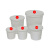 调色杯调漆一次性塑料胶罐容量杯溶液体加厚带盖密封桶 05L一个装
