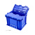 定制 标准可堆式物流箱塑料周转箱塑料储物箱收纳箱有盖物流箱 C箱-无盖灰色