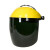 电焊面罩头戴式焊工防护面罩防冲击面屏防电焊眼镜氩弧焊帽 黄顶灰片
