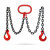 起重链条吊索具成套 链条索具杭鸽吊装工具羊角勾吊钩吊环组合吊 5吨2米2腿