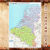 2023新款 荷兰地图 比利时地图 卢森堡 中文版墙贴 装饰画海报 荷兰比利时卢森堡地图 190*134大大气相纸有配胶不伤墙高X宽【厘米
