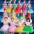 比克尼可六一儿童合唱服演出服装亮片公主纱裙男女童舞蹈服表演服班级服装 绿色 130cm