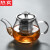 柏熙美日本进口品质耐热玻璃茶壶家用不锈钢功夫茶具套装过滤花茶壶泡茶 八件套长嘴茶壶400+小茶杯*6 0ml