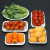 一次性生鲜托盘蔬菜水果食品托盘长方形塑料托盘打包盒无盖 4*白色个 0寸