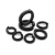 兆安德 8.8级镀锌/黑色弹垫开口弹簧垫圈金属圆形螺丝弹簧垫片 M3（镀锌100只） 