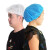 LISM卫生头套无纺布餐饮帽防尘一次性帽子帽厨房网帽厨师用帽 儿童款蓝色白色50只不备注统1发