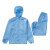 立采 工作防护服 打磨专用防尘衣透气分体连帽男女工业喷漆防护服工作服 蓝色整套XL1件价 
