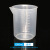 级透明加厚耐高温耐酸碱PP塑料量杯 烧杯 三角量杯 锥形杯 1000mL烧杯