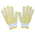 凯瑞奇 CARREAS 劳保手套加厚耐磨棉线手套 工地工作搬运 12副/打 黄点+白色 均码