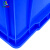 齐鲁安然 周转箱 零件盒 物料盒收纳盒整理箱配件箱塑料盒胶框五金工具盒长方形盒子 蓝色带盖 A6#