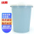 冰禹 BYyc-233 塑料压圈垃圾桶（6个装）Φ27.5×31cm 厨房卫生间分类垃圾纸篓 北欧蓝