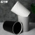 希万辉 商用轻奢带压圈螺旋垃圾桶办公室收纳废纸桶【黑色大号】XWH0272