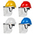 定制适用安全帽带面罩全脸防护透明PVC铝包边烧焊防飞溅防冲击打磨面屏 红色安全帽+支架+1张屏