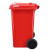 海斯迪克 HK-363 户外环卫垃圾桶 塑料上海分类垃圾箱 红色有害垃圾 加厚120L