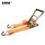安赛瑞 捆绑带 货车棘轮紧绳器 固定绳 橘色双钩 5cmx1m 2A01242