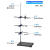 铁架台实验室支架化学实验器材不锈钢固定夹十字夹小大号铁圈加厚 标准铁架台一杆一座70cm
