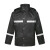 赫思迪格 反光雨衣雨裤套装 分体式保安站岗电动车雨披 黑色175/XL HGJ-1445