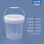 加厚食品级塑料桶圆桶密封桶小水桶油漆桶2l5L20KG25升酱料桶 10L透明
