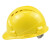 安英卡尔 abs安全帽工地施工领导电工国标加厚头盔头帽建筑工程透气 可定制 B2043 V型黄色