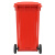 益美得 YY240G 可定制加厚垃圾桶大号户外环卫酒店物业保洁桶揭盖式 红色240L带轮